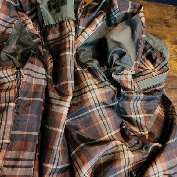 Vtg Outpost Makers Utility Military Jacket M Vtg Grunge Wash 90's Y2K Ripped - Picture 7 of 15